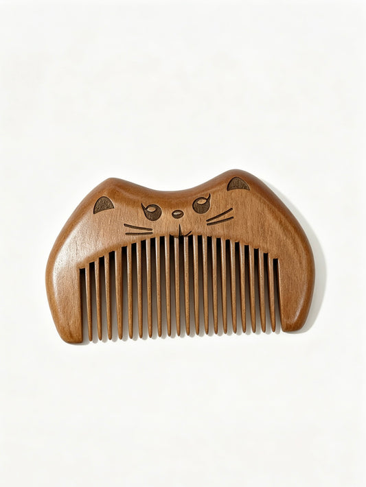 Cat Shaped Comb front view on white background