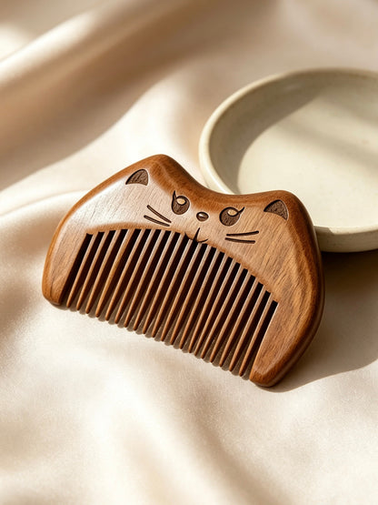 Cat Shaped Comb angled view on fabric