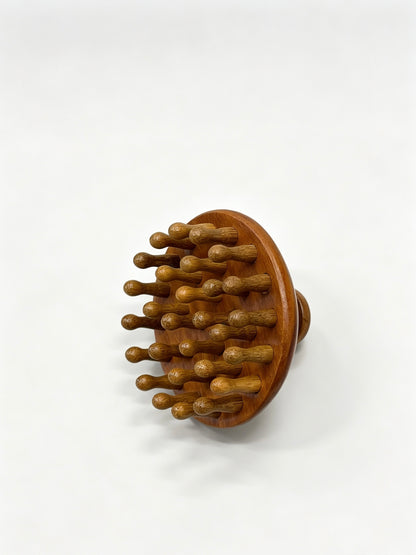 Round Head Massage Comb front view on white background