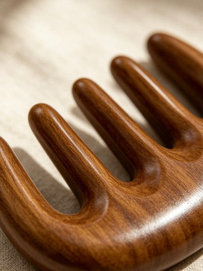 Close-up of Five Tooth Massage Comb teeth