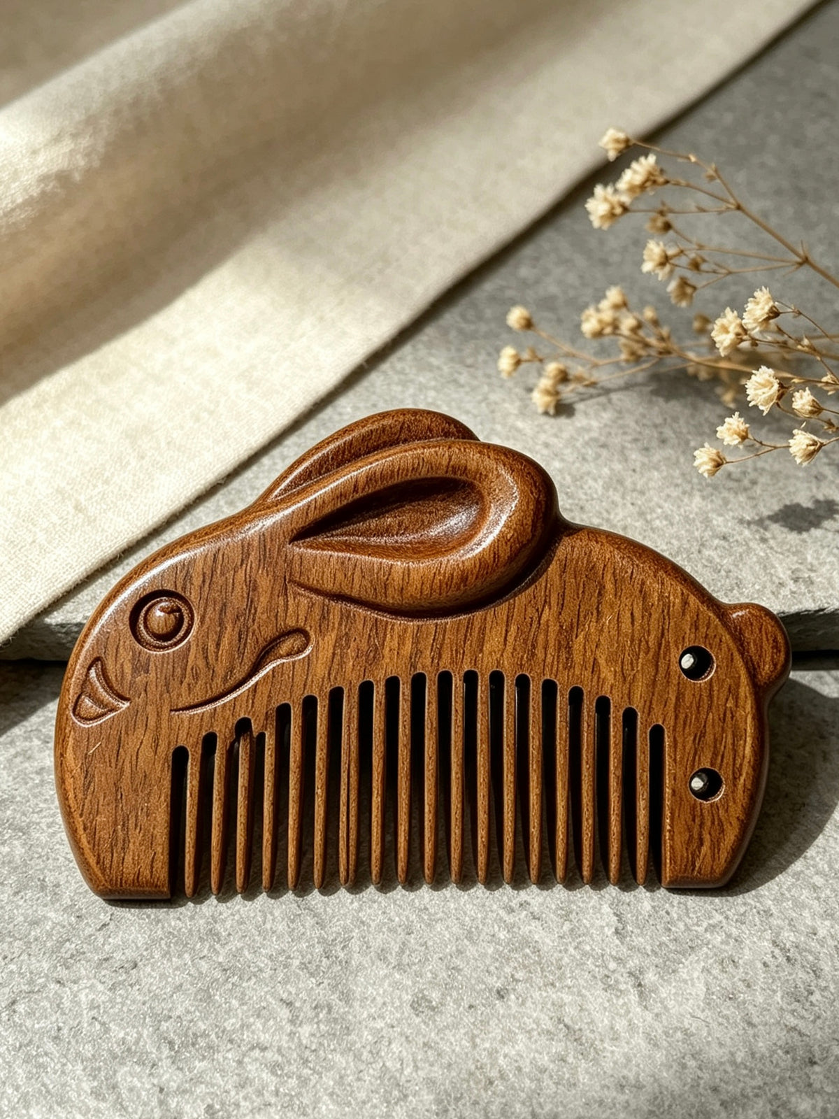Rabbit Comb side view on fabric