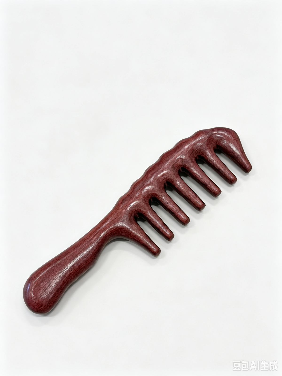 Wide Tooth Comb front view on white background