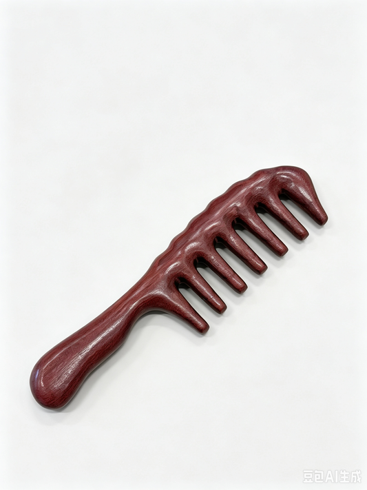 Wide Tooth Comb front view on white background
